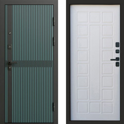 Входная дверь Termo-Door Граунд velutto verde - Престиж белое дерево