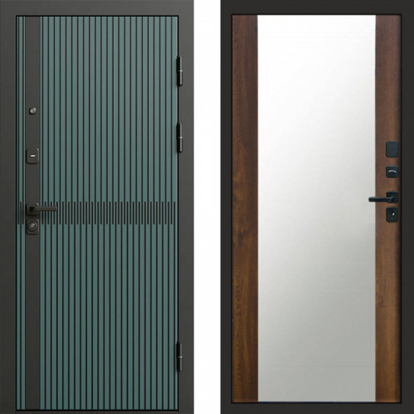 Входная дверь Termo-Door Граунд velutto verde - Зеркало дуб