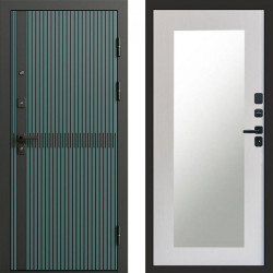 Входная дверь Termo-Door Граунд velutto verde - Зеркало Триумф лиственница