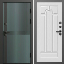 Входная дверь Termo-Door Граунд Велютто Верде - Арка белое дерево