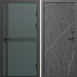 Входная дверь Termo-Door Граунд Велютто Верде - Лучи бетон темный