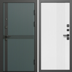 Входная дверь Termo-Door Граунд Велютто Верде - Страйп Белый Софт