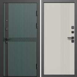 Входная дверь Termo-Door Граунд Велютто Верде - Страйп Слоновая Кость