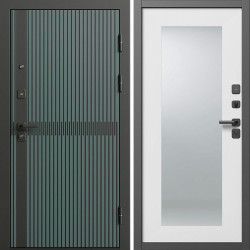Входная дверь Termo-Door Граунд Велютто Верде - Зеркало Триумф Белый софт
