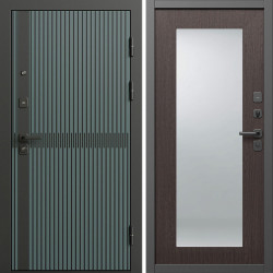 Входная дверь Termo-Door Граунд Велютто Верде - Зеркало Триумф венге