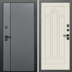 Входная дверь Termo-Door Кросс Грей - Арка лиственница