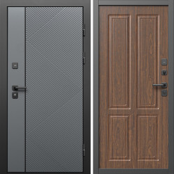 Входная дверь Termo-Door Кросс Грей - Без серии Орех стандарт