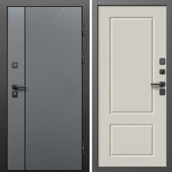 Входная дверь Termo-Door Кросс Грей - Марсель Слоновая кость