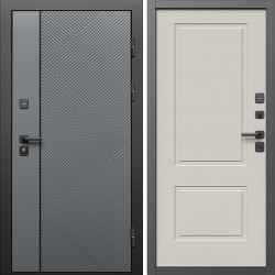 Входная дверь Termo-Door Кросс Грей - Нео Классика Слоновая Кость