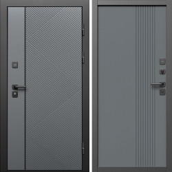 Входная дверь Termo-Door Кросс Грей - Страйп Грей Софт
