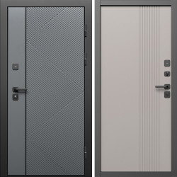 Входная дверь Termo-Door Кросс Грей - Страйп Капучино