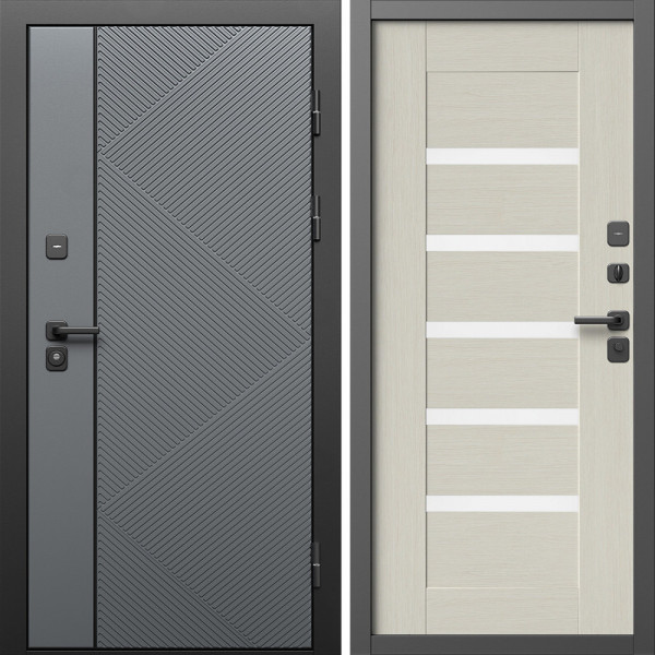 Входная дверь Termo-Door Кросс Грей - Царга лиственница
