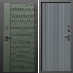 Входная дверь Termo-Door Кросс Грин - Флэт Черный кварц