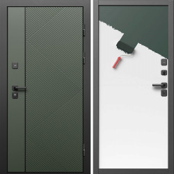 Входная дверь Termo-Door Кросс Грин - Гладкая Панель Под Покраску (грунт)