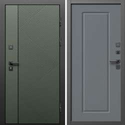 Входная дверь Termo-Door Кросс Грин - Гранд Grey софт