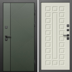 Входная дверь Termo-Door Кросс Грин - Престиж бежевый матовый