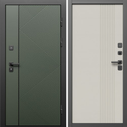 Входная дверь Termo-Door Кросс Грин - Страйп Слоновая Кость