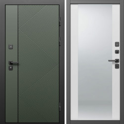 Входная дверь Termo-Door Кросс Грин - Зеркало белый софт