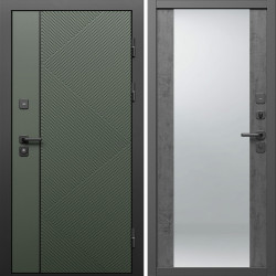 Входная дверь Termo-Door Кросс Грин - Зеркало бетон темный