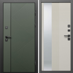 Входная дверь Termo-Door Кросс Грин - Зеркало Люмис Соновая Кость
