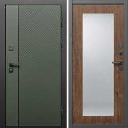 Входная дверь Termo-Door Кросс Грин - Зеркало Триумф дуб