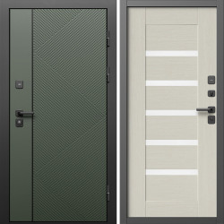 Входная дверь Termo-Door Кросс Грин - Зеркало Триумф Царга лиственница 4500 / 5500