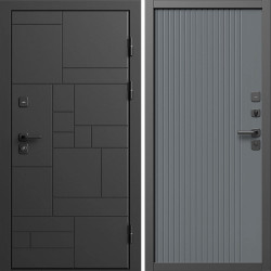 Входная дверь Termo-Door Квадро - Флэт Grey софт