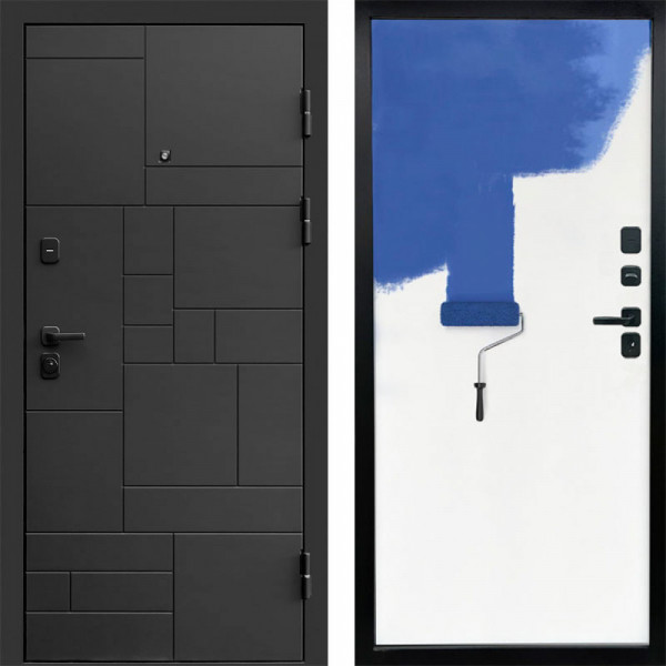 Входная дверь Termo-Door Квадро - Гладкая Панель Под Покраску Под покраску (грунт)