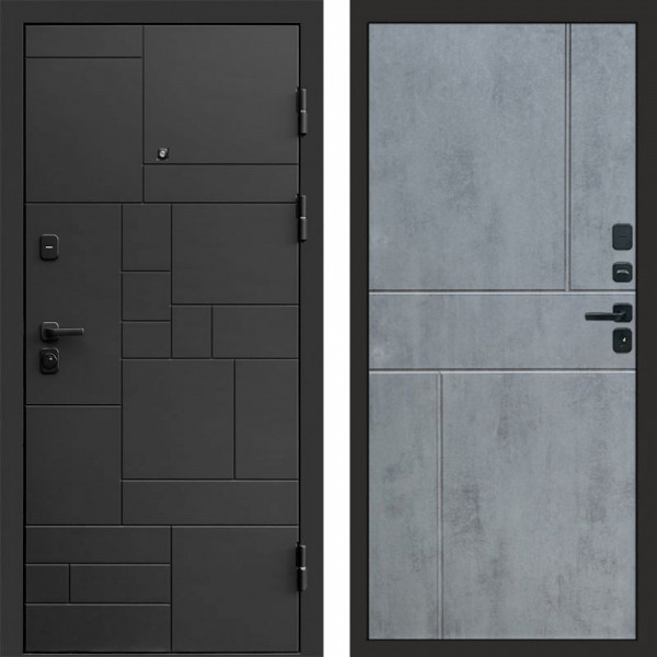 Входная дверь Termo-Door Квадро - Горизонт бетон темный