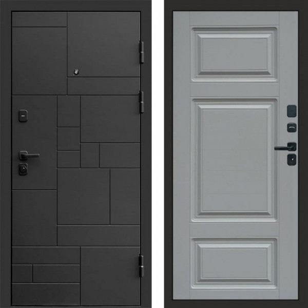 Входная дверь Termo-Door Квадро - Лион Grey софт