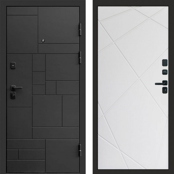 Входная дверь Termo-Door Квадро - Лучи белый