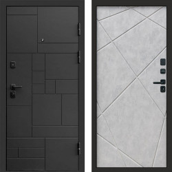 Входная дверь Termo-Door Квадро - Лучи бетон светлый