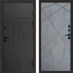 Входная дверь Termo-Door Квадро - Лучи бетон темный