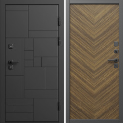 Входная дверь Termo-Door Квадро - Плаза Елочка Орех