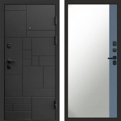 Входная дверь Termo-Door Квадро - Зеркало Фацет Grey софт