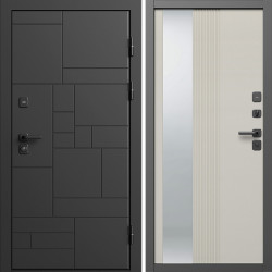 Входная дверь Termo-Door Квадро - Зеркало Люмис Соновая Кость