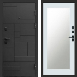 Входная дверь Termo-Door Квадро - Зеркало Триумф Белый софт