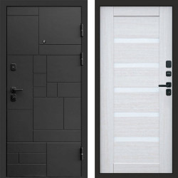 Входная дверь Termo-Door Квадро - Зеркало Триумф Царга лиственница 4500 / 5500