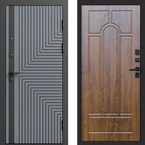 Входная дверь Termo-Door Квантум Грей - Арка дуб