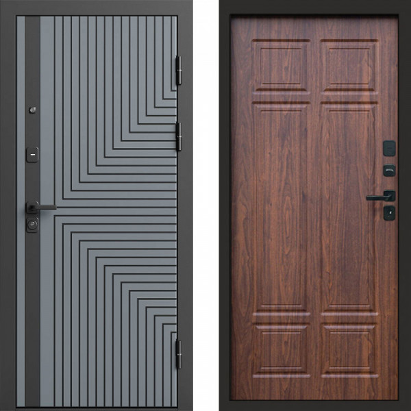 Входная дверь Termo-Door Квантум Грей - Без серии Орех премиум