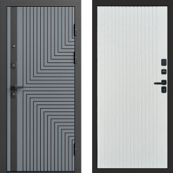 Входная дверь Termo-Door Квантум Грей - Flat Белый софт
