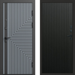 Входная дверь Termo-Door Квантум Грей - Flat Черный кварц