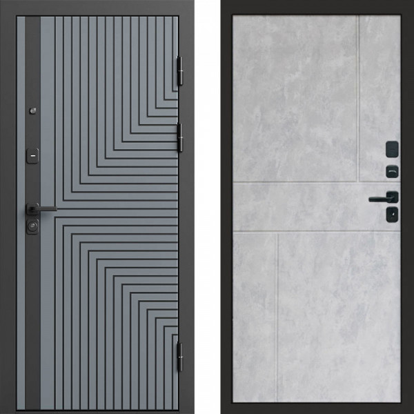 Входная дверь Termo-Door Квантум Грей - Горизонт бетон светлый