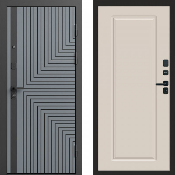 Входная дверь Termo-Door Квантум Грей - Гранд Слоновая кость
