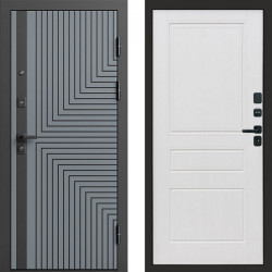 Входная дверь Termo-Door Квантум Грей - Классика белое дерево