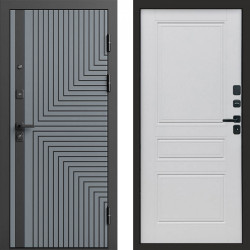 Входная дверь Termo-Door Квантум Грей - Классика белый матовый