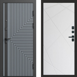 Входная дверь Termo-Door Квантум Грей - Лучи белый