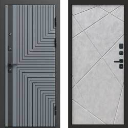 Входная дверь Termo-Door Квантум Грей - Лучи бетон светлый