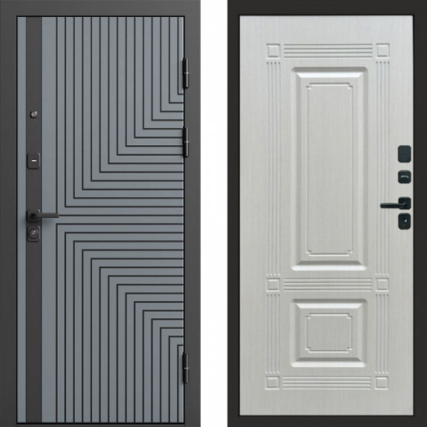 Входная дверь Termo-Door Квантум Грей - Мадрид Лиственница