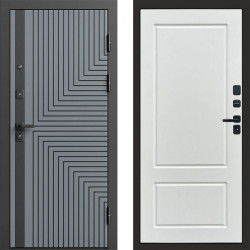Входная дверь Termo-Door Квантум Грей - Марсель Белый софт